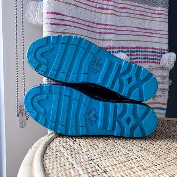 Palladium Black Blue High Top Lace-Up Sneaker Boots Women’s Size 7 - Picture 7 of 7